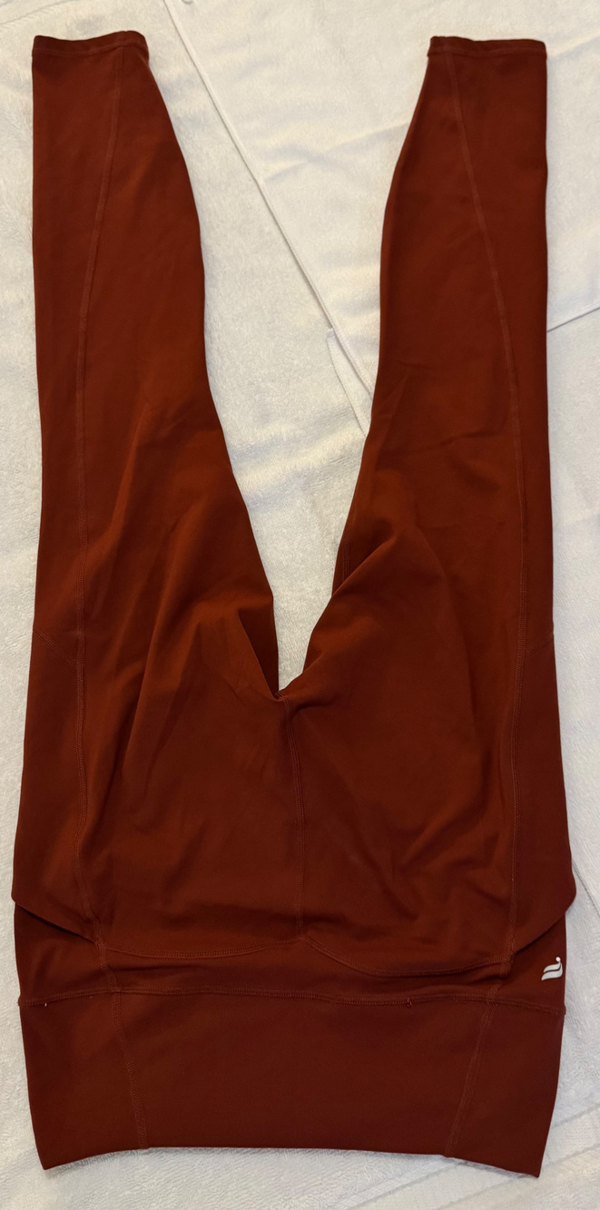 PureLuxe By Fabletics High Waisted Leggings Rust Red Full Length